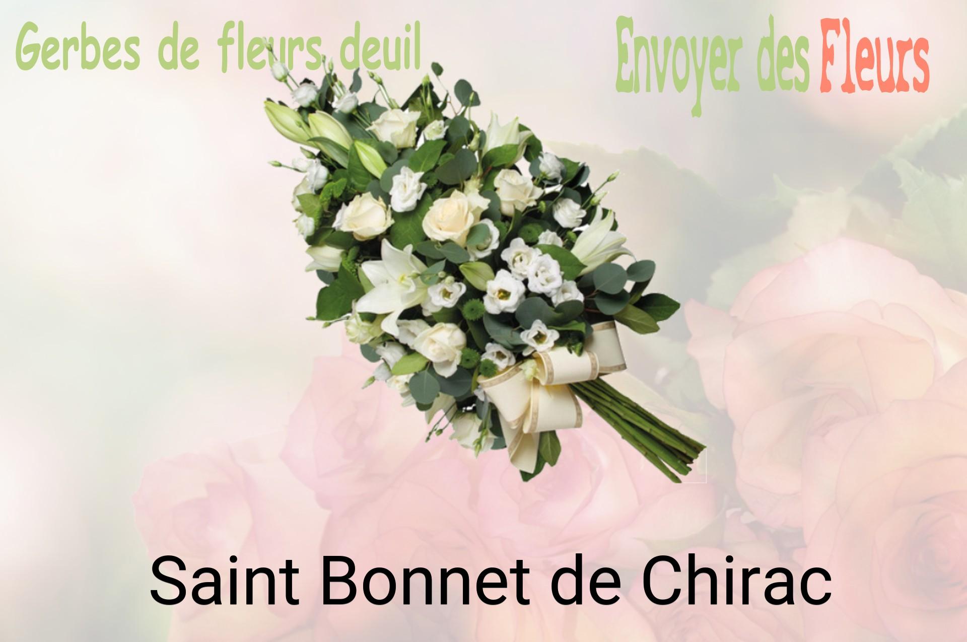 Gerbe de fleurs de deuil livrée à Saint-Bonnet-de-Chirac